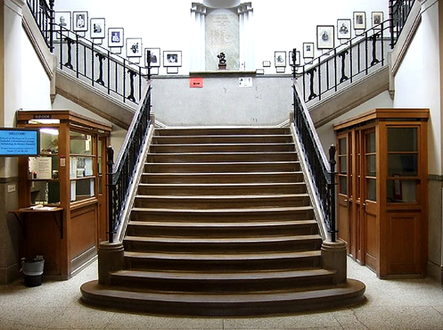 Historic bronze displayed in the Ashworth Laboratories stairwell at the University of Edinburgh